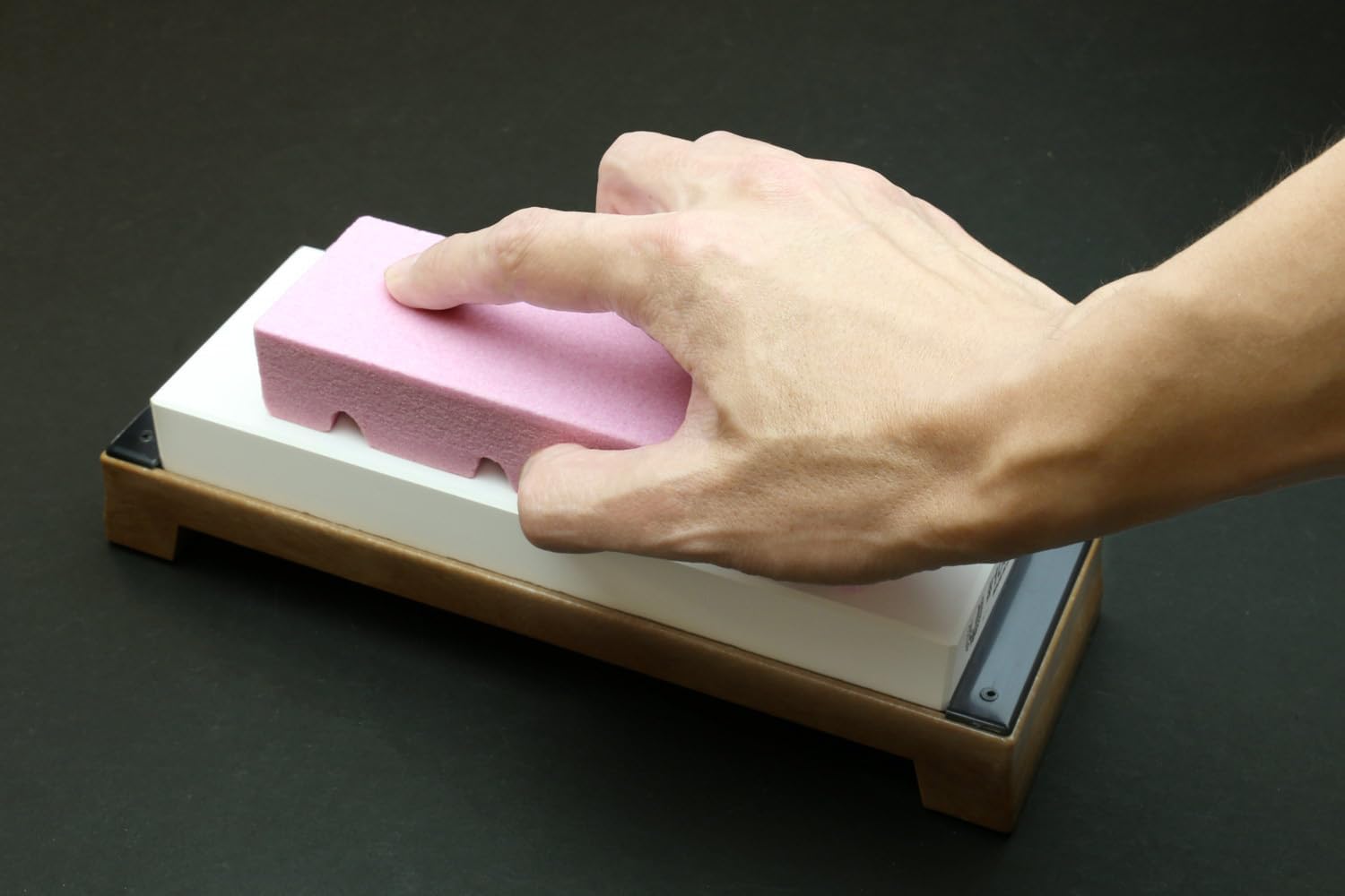 Yoshihiro Knife Sharpening Stone Fixer & Nagura Conditoning Stone Chef's Tools (Large Set)